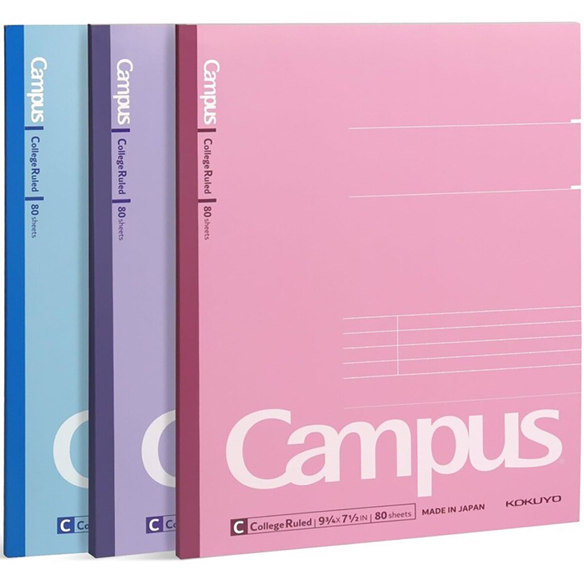 Campus College Ruled Notebook 3 Pack 9.75" x 7.5"